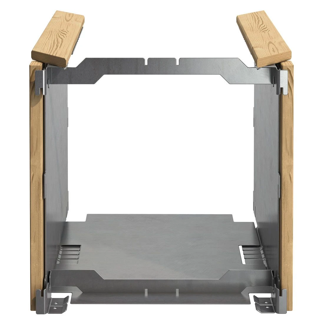 DJES Hochbeet Verlängerungsset Kurz Stahl/Fichte Grau 6 DJES Hochbeet Verlängerungsset Kurz Stahl/Fichte Grau – Bild 4