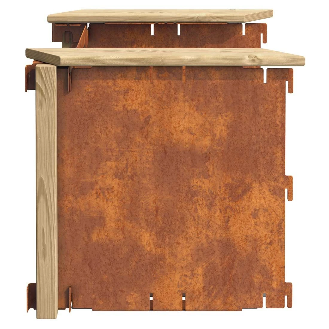 DJES Hochbeet Verlängerungsset Kurz Stahl/Fichte Grau 11 DJES Hochbeet Verlängerungsset Kurz Stahl/Fichte Grau – Bild 9