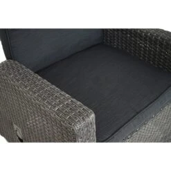 Ploß Rocking Gartensessel Geflecht/Polyester Grau-Braun-Meliert/Anthrazit -Garten Leben 1242420 6