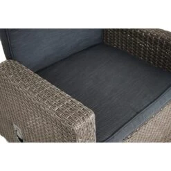 Ploß Rocking Gartensessel Geflecht/Polyester Grau-Braun-Meliert/Anthrazit -Garten Leben 1242420 8