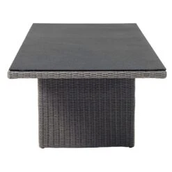 Ploß Vigo Gartentisch 220x100cm Geflecht/Glas Stahlgrau-Meliert/Steinoptik -Garten Leben 1242563 3