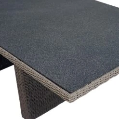 Ploß Vigo Gartentisch 220x100cm Geflecht/Glas Stahlgrau-Meliert/Steinoptik -Garten Leben 1242563 6