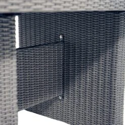 Ploß Vigo Gartentisch 220x100cm Geflecht/Glas Stahlgrau-Meliert/Steinoptik -Garten Leben 1242563 8