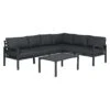 Garden Impressions Lexinton Ecklounge 3-tlg. Aluminium/Polster Carbon Black/Reflex Black -Garten Leben 1247337 1