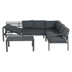 Garden Impressions Lexinton Ecklounge 3-tlg. Aluminium/Polster Carbon Black/Reflex Black -Garten Leben 1247337 9