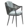 Garden Impressions Monica Diningsessel Aluminium/Rope Carbon Black/Mint Grey -Garten Leben 1247447 1