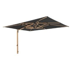 Doppler Alu-Wood Ampelschirm 400x300cm Holzoptik/Alu -840 Anthrazit -Garten Leben 1247920 2