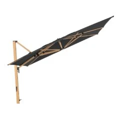 Doppler Alu-Wood Ampelschirm 400x300cm Holzoptik/Alu -840 Anthrazit -Garten Leben 1247920 5