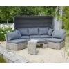 LC Garden Bilbao Ecklounge 5-tlg. Geflecht Inkl. Kissen Grau -Garten Leben 1248250 1