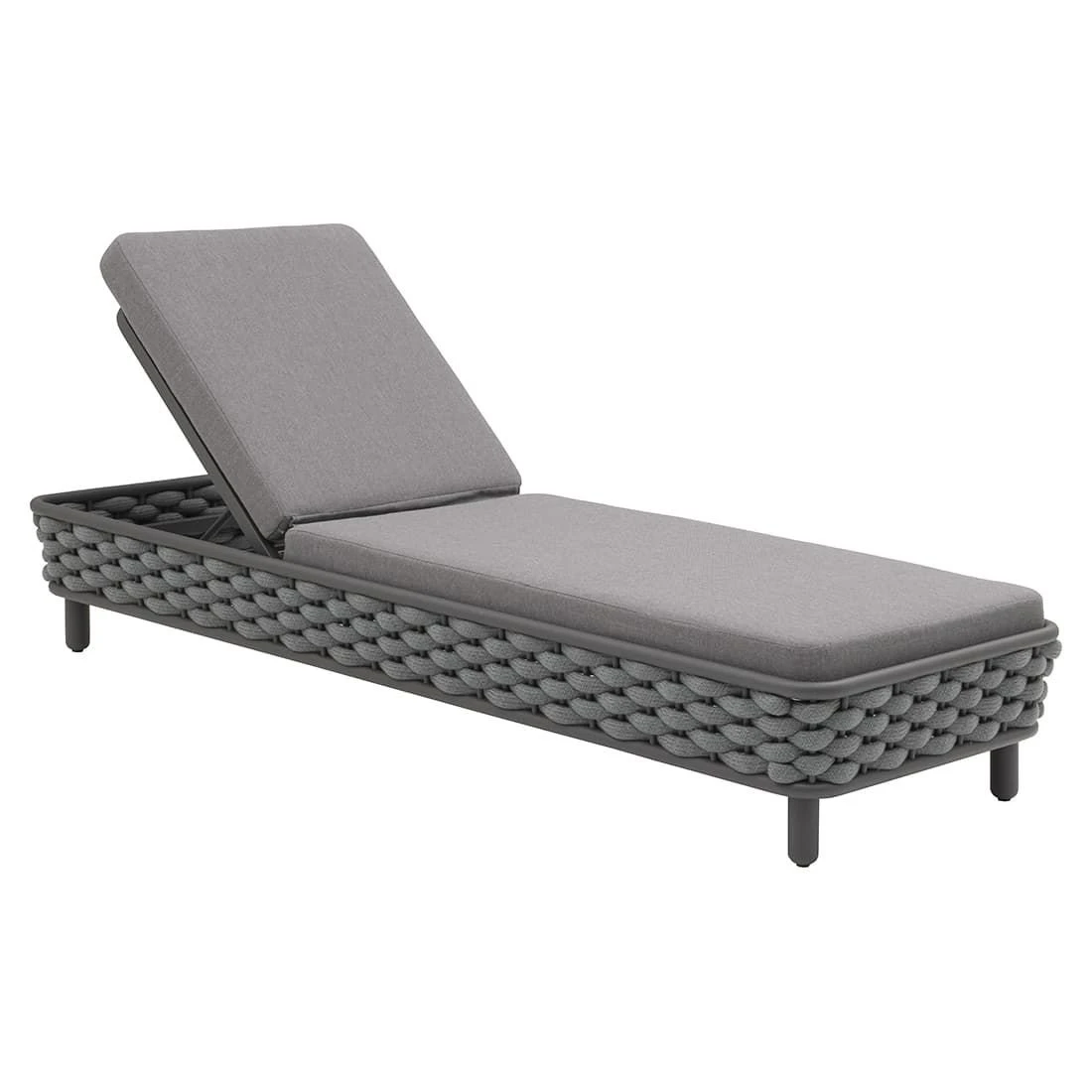 OUTLIV. Leon Gartenliege Aluminium/Rope/Acryl Anthrazit/Anthrazit-Blau-Meliert 3 OUTLIV. Leon Gartenliege Aluminium/Rope/Acryl Anthrazit/Anthrazit-Blau-Meliert