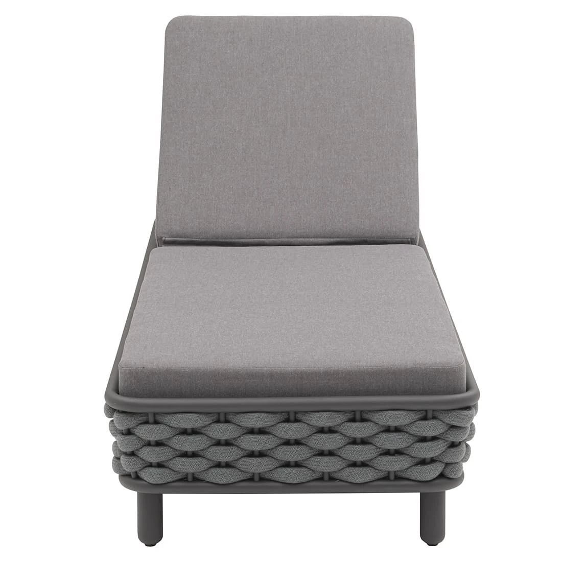 OUTLIV. Leon Gartenliege Aluminium/Rope/Acryl Anthrazit/Anthrazit-Blau-Meliert 5 OUTLIV. Leon Gartenliege Aluminium/Rope/Acryl Anthrazit/Anthrazit-Blau-Meliert – Bild 3