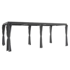 MWH Curtano Gartenpergola 540x300cm Aluminium/Olefin Matt Grau/Hellgrau