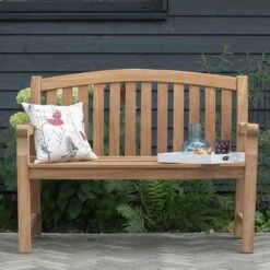 DeVries Woodie Gartenbank 120x57cm Teak -Garten Leben 1250604 2