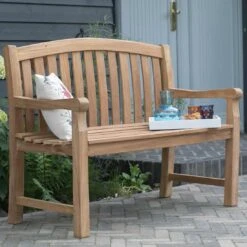 DeVries Woodie Gartenbank 120x57cm Teak -Garten Leben 1250604 3