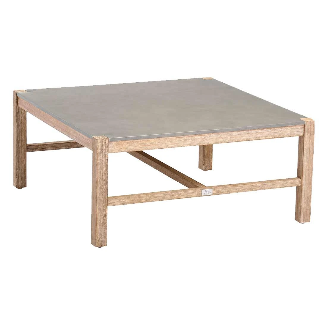 Best Madagaskar Loungetisch 80x80cm Eukalyptus/Beton Teaklook/Grau 3 Best Madagaskar Loungetisch 80x80cm Eukalyptus/Beton Teaklook/Grau