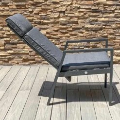 OUTLIV. Barcelona Gartensessel Aluminium/Olefin Anthrazit/Grau -Garten Leben 1251671 4