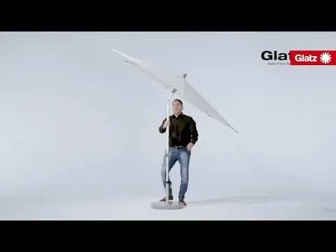 Glatz Alu-Smart Easy Mittelstockschirm 250x200 Cm Stone Grey 3 Glatz Alu-Smart Easy Mittelstockschirm 250x200 Cm Stone Grey