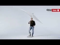 Glatz Alu-Smart Easy Mittelstockschirm Ø200 Cm Stone Grey