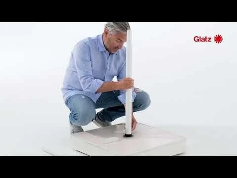 Glatz Alu Twist Mittelstockschirm 210x150 Cm Stone Grey 3 Glatz Alu Twist Mittelstockschirm 210x150 Cm Stone Grey