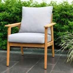 LifestyleGarden Eve Loungesessel Teak/Olefin Teak/Grau -Garten Leben 1254916 2