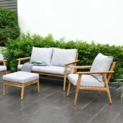 LifestyleGarden Eve Loungesessel Teak/Olefin Teak/Grau -Garten Leben 1254916 3