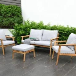 LifestyleGarden Eve Gartensofa Teak/Olefin Teak/Grau -Garten Leben 1254927 3