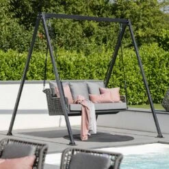 Stern Greta Schaukel Aluminium/Rope Inklusive Kissen Anthrazit/Platin/Seidengrau 9 Stern Greta Schaukel Aluminium/Rope Inklusive Kissen Anthrazit/Platin/Seidengrau -Garten Leben 1258722 2