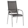Sieger Sirio Stapelsessel Aluminium/Textilene Graphit/Silbergrau -Garten Leben 1261989 1