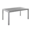 MBM Kennedy Gartentisch 160x90cm Aluminium/Resysta Silber/Stone Grey -Garten Leben 1262022 1