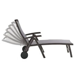 Sieger Royal Gartenliege Aluminium/Textilene Eisengrau/Hellgrau -Garten Leben 1262077 3