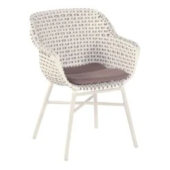 Hartman Delphine Gartensessel Aluminium/Geflecht Weiß/Moccacino -Garten Leben 1262550 2