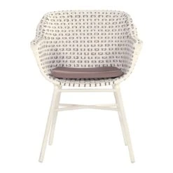 Hartman Delphine Gartensessel Aluminium/Geflecht Weiß/Moccacino -Garten Leben 1262550 3