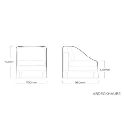 Kettler Abdeckhaube Für Royal Sessel Polyester Grau-Silber -Garten Leben 1271086 4