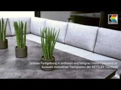 Kettler Ocean Skid Modular Endteil Alu/Olefin Anthrazit/Hellgrau Meliert