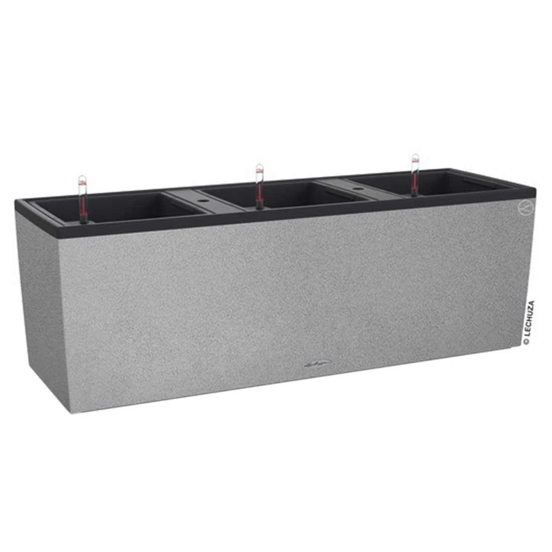 Lechuza Trio Stone 30 Pflanzgefäß 100x32cm Kunststoff Steingrau 3 Lechuza Trio Stone 30 Pflanzgefäß 100x32cm Kunststoff Steingrau