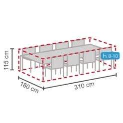 LC Garden Gartenmöbel-Set Schutzhülle 310x180x115 Cm Grau -Garten Leben 1284528 2