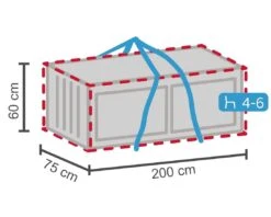 LC Garden Aufbewahrungstasche Lounge Kissen 200x75x60 Cm -Garten Leben 1284550 2