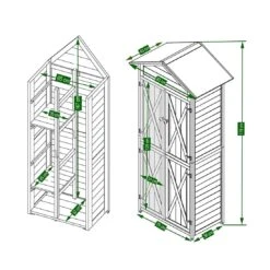 Habau Lena Gartenschrank 84x45x178 Cm -Garten Leben 1294164 4