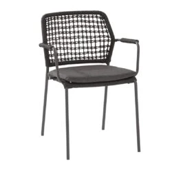 4Seasons Barista Stapelsessel 59x63x81 Cm Aluminium/Rope Anthrazit