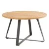 4Seasons Basso Gartentisch Ø130 Cm Stahl/Teak Teak/Anthrazit -Garten Leben 1294824 1