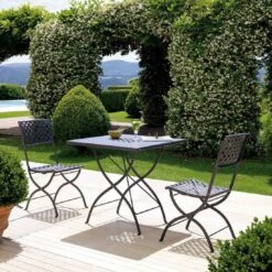 Vermobil Springtime Klappstuhl Stahl Antikgrau -Garten Leben 1300115 3