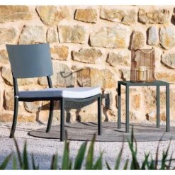 Vermobil Mogan Loungesessel Stahl Antikgrau -Garten Leben 1300346 3