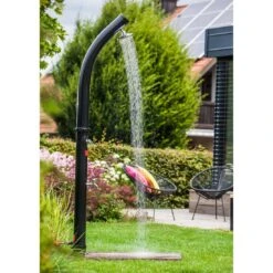 Summer Fun Menorca Garten Solardusche Gebogen Schwarz -Garten Leben 1302051 3