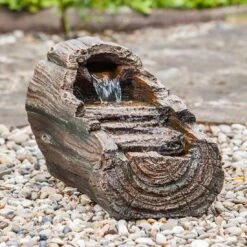 Heissner Baumstamm LED Gartenbrunnen Polyresin 9 Heissner Baumstamm LED Gartenbrunnen Polyresin -Garten Leben 1302546 3