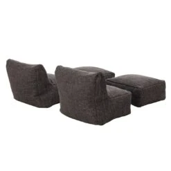 ROOLF Living Loungesesselset Inkl. Hocker Anthrazit 12 ROOLF Living Loungesesselset Inkl. Hocker Anthrazit -Garten Leben 1304152 4