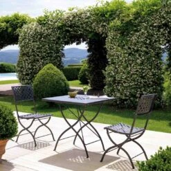 Vermobil Springtime Gartenmöbel-Set 3-tlg Stahl Antikgrau