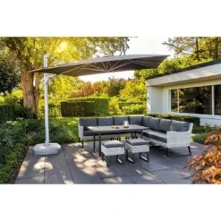 Kettler Palma Wing Modular Hocker Geflecht/Polster White Wash -Garten Leben 1306231 2