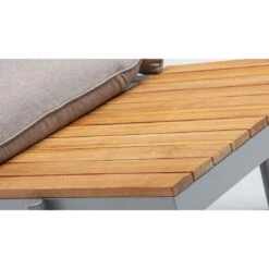 Kettler Straight Eck-/Endmodul Aluminium/Teak/Olefin Silber/Beige-Braun -Garten Leben 1306297 3