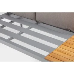 Kettler Straight Eck-/Endmodul Aluminium/Teak/Olefin Silber/Beige-Braun -Garten Leben 1306297 5