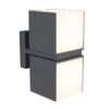 LUTEC Cuba LED-Außenwandbeleuchtung Gussaluminium Anthrazit -Garten Leben 1311038 1